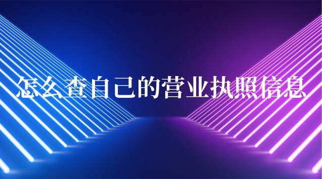 怎么查自己的营业执照信息(营业执照怎么查公司信息)