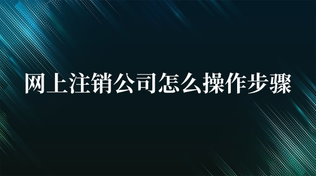 网上怎么注销公司的步骤(网上公司注销流程步骤)