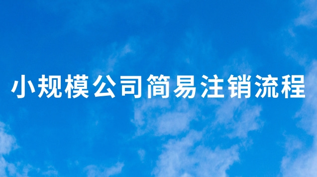 小规模简易注销税务流程(小规模公司网上注销流程步骤)