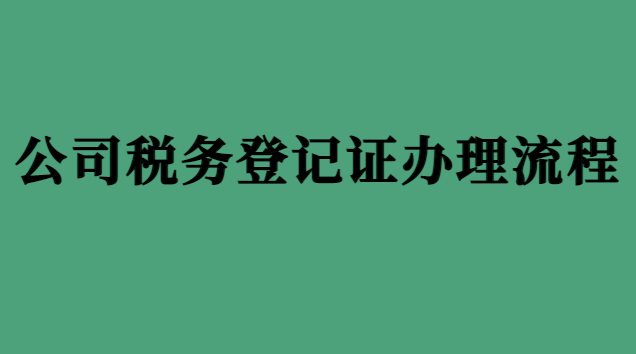 新企业税务登记证办理流程(公司如何办理税务登记证)