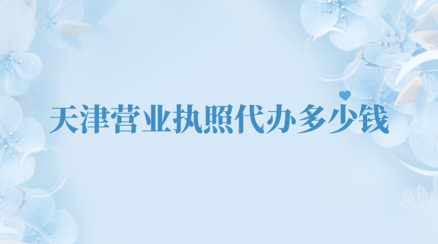 天津代办营业执照流程(天津代办营业执照费用)