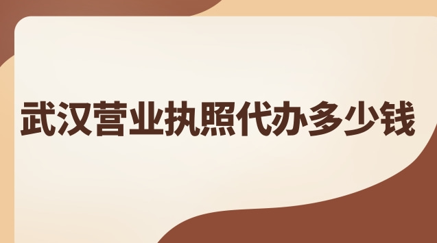 武汉营业执照代办(武汉代办公司营业执照要多少钱)
