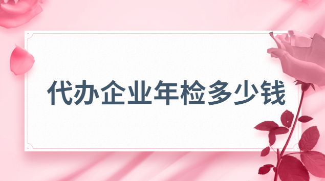 企业年检办理价格(代理企业年检价格)