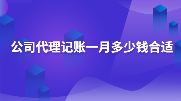 公司代理记账要多少钱一个月的(公司代理记账每年多少钱)