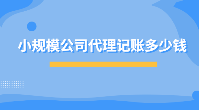 小规模公司代理记账多少钱 代理记账一年800元